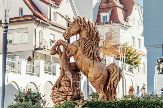 Das Einhorn ist das Wappentier der Stadt Giengen an der Brenz und stand Pate für das Einhorn Panschi, mit dem man vergnügliche Abenteuer erleben kann.