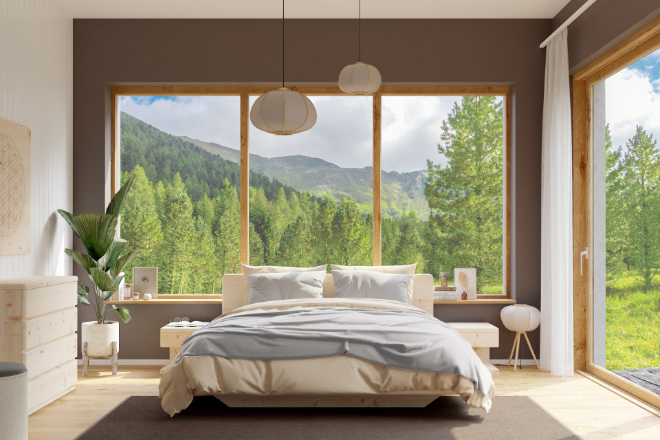 Hochwertige Zirbenbetten bestehen aus massivem, unbehandeltem Holz. Im besten Falle sind sie metallfrei in Schreinereiqualität gefertigt.